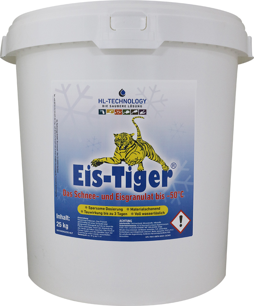 Winterstreumittel Eis-Tiger® - Schnee- und Eisfrei bis -50°C  1 x 25 kg Eimer 