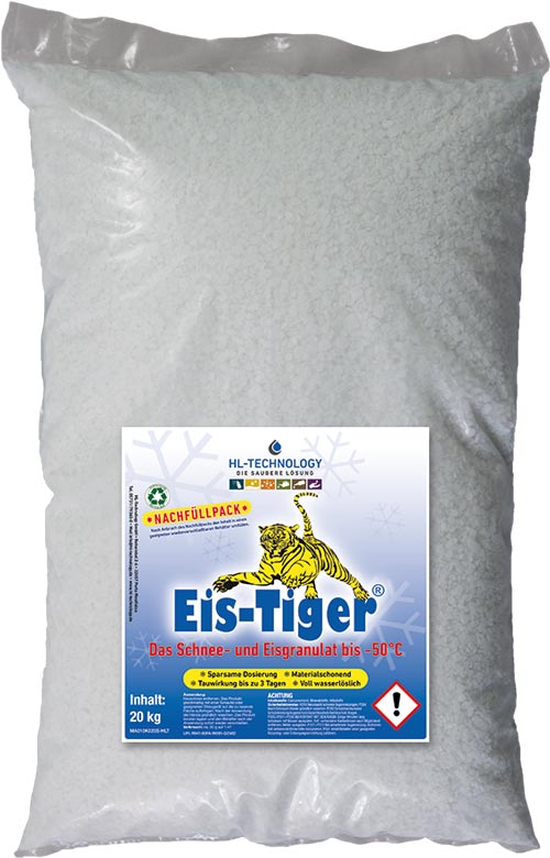 Winterstreumittel Eis-Tiger® - Schnee- und Eisfrei bis -50°C  1 x 10 kg Beutel