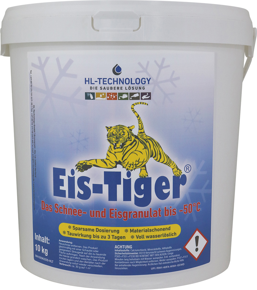 Winterstreumittel Eis-Tiger® - Schnee- und Eisfrei bis -50°C  39 x 10 kg Eimer